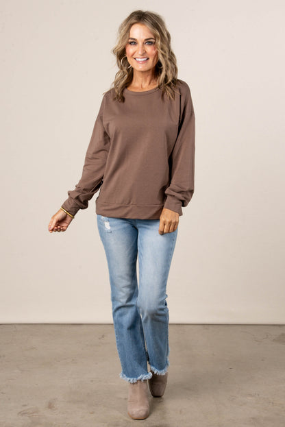 Remi French Terry Drop Shoulder Top