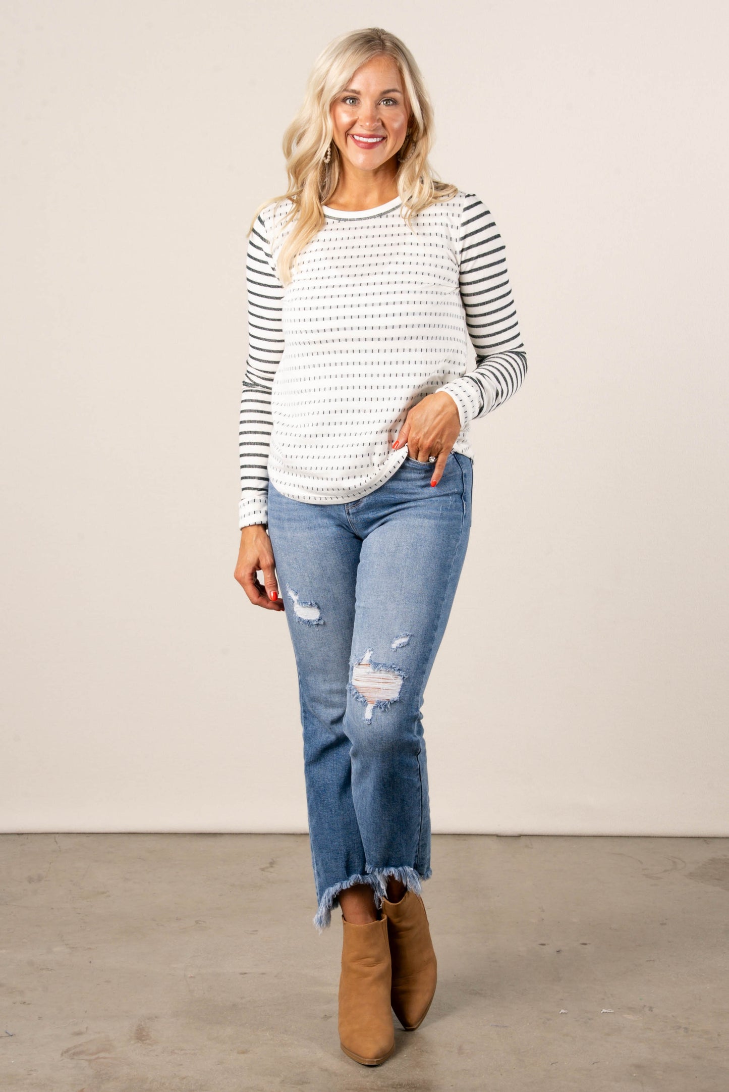 Emerson Dotted Stripe Top