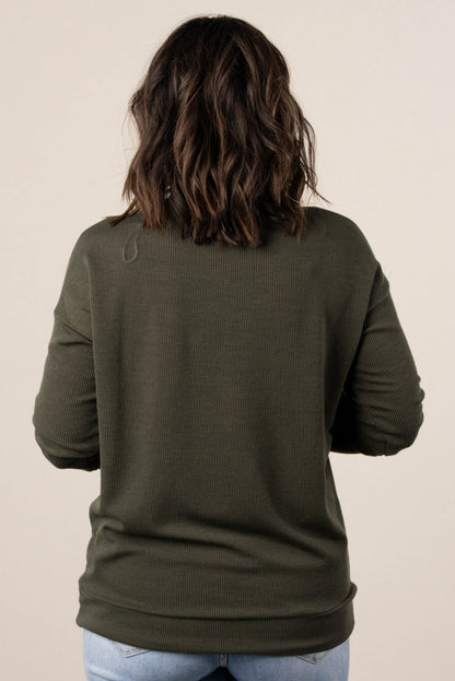 Monica Fine Ribbed Drop Shoulder Top