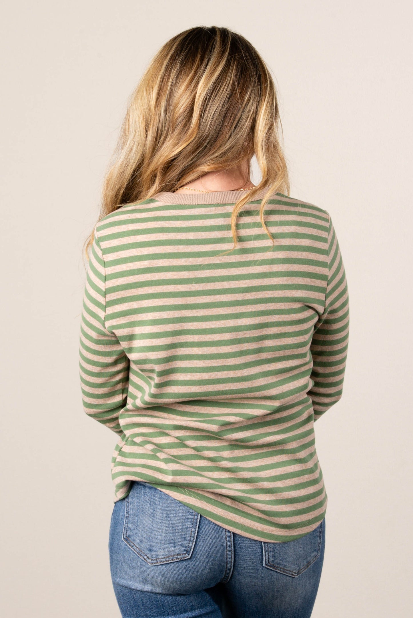 Isabelle Striped Henley Top