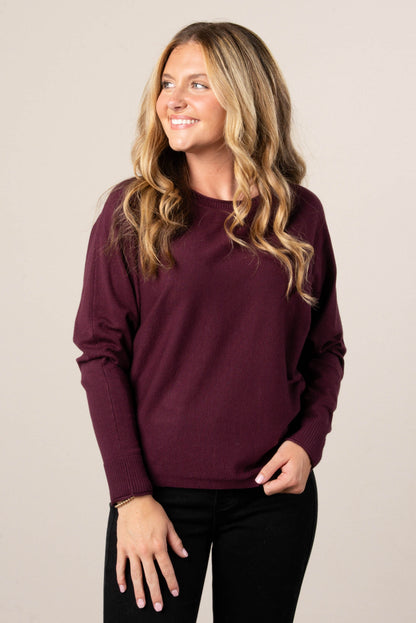 Callie Rolled Neck Dolman Sweater