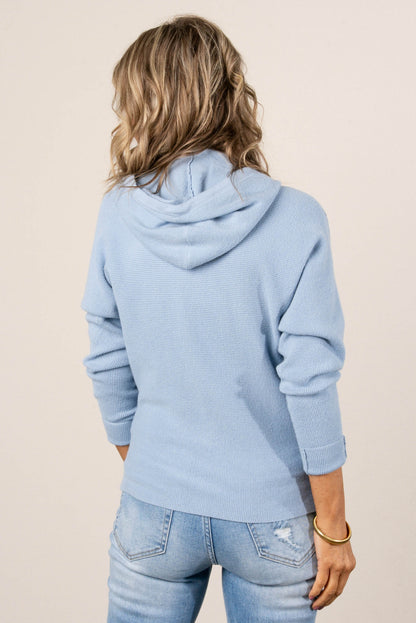 Phoebe Waffle Knit Hooded Top