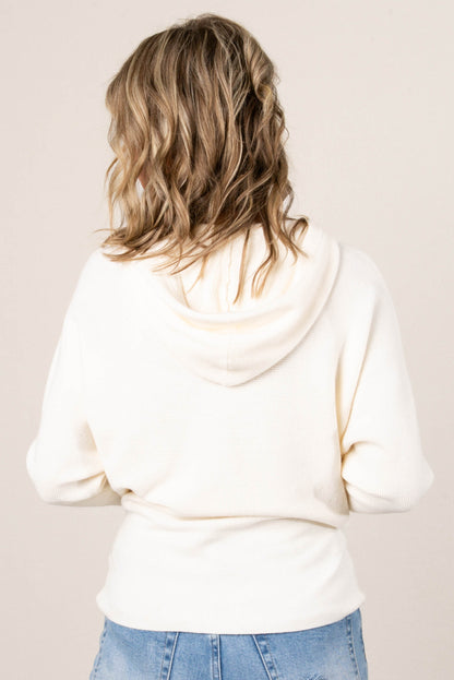 Phoebe Waffle Knit Hooded Top