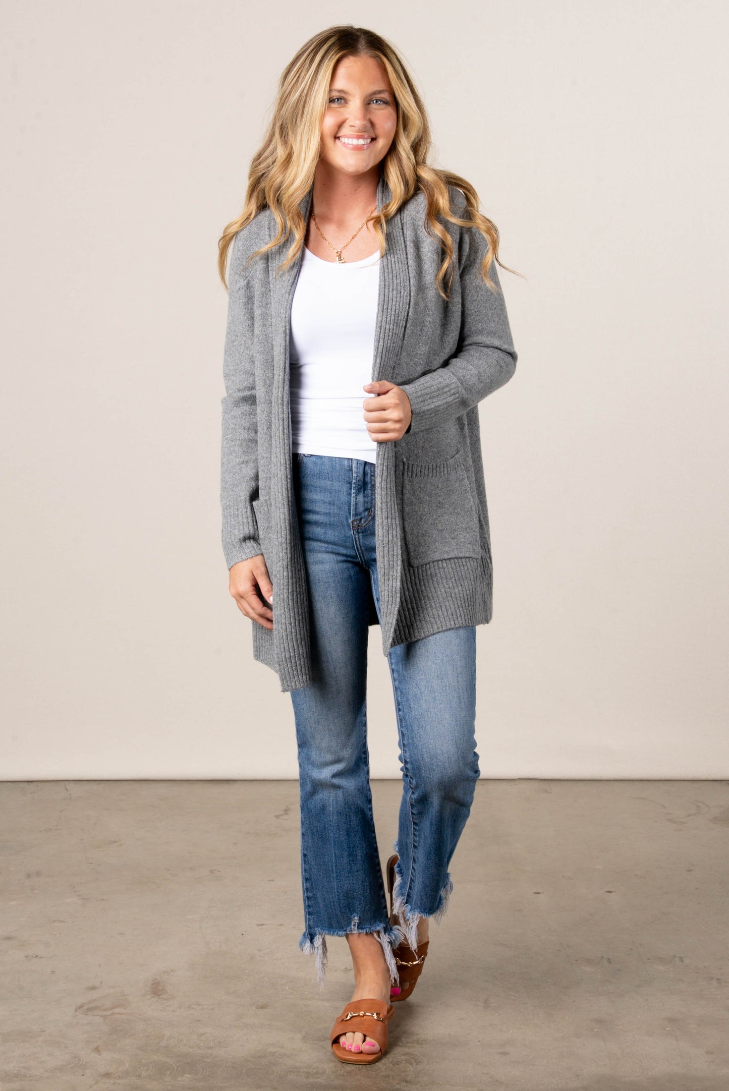 Lennon Mixed Knit Sweater Cardigan