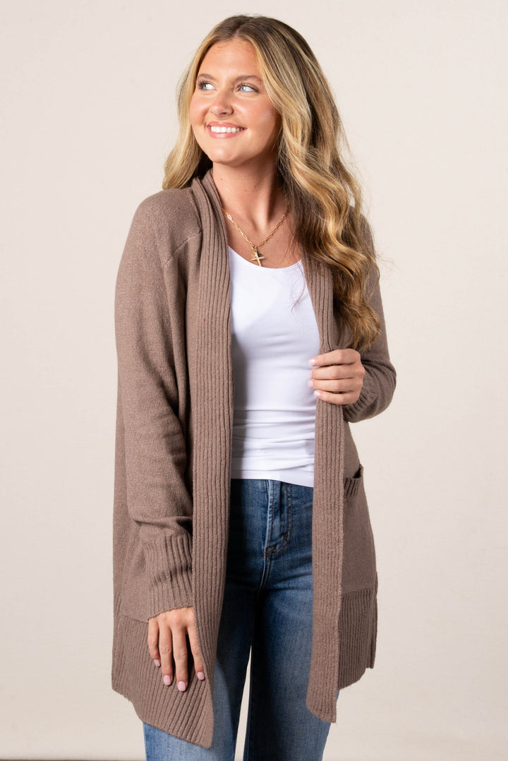 Lennon Mixed Knit Sweater Cardigan