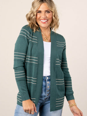 Lilly Stitch Striped Sweater Cardigan