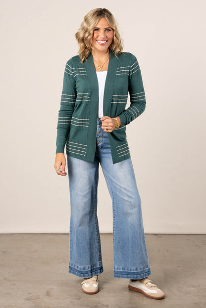 Lilly Stitch Striped Sweater Cardigan