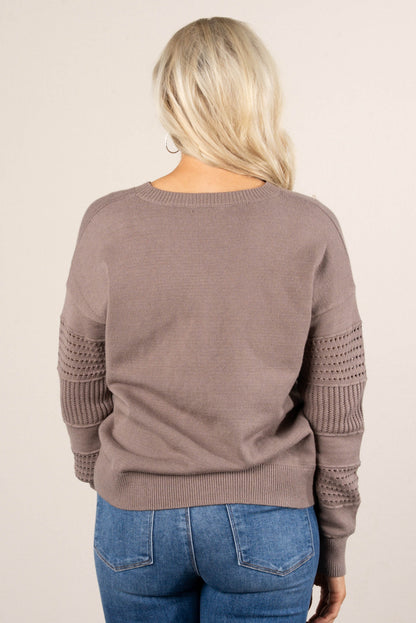 Harlow Mixed Open Knit Sweater