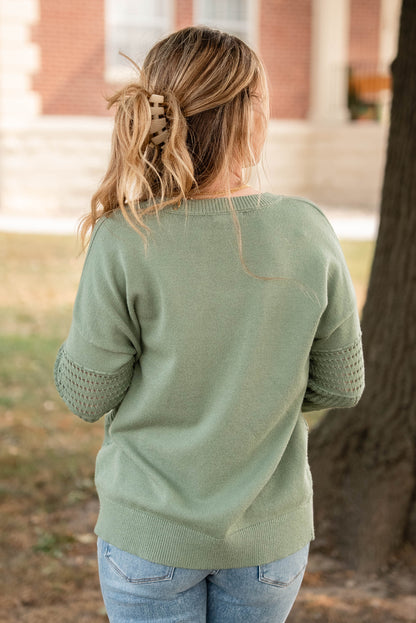 Harlow Mixed Open Knit Sweater