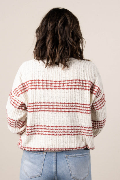 Maggie Textured Stripe Sweater