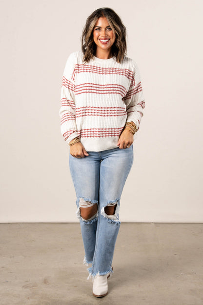 Maggie Textured Stripe Sweater
