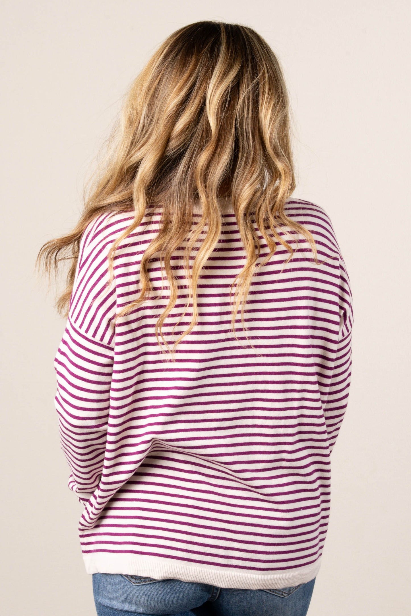 Collins Striped Drop Shoulder Sweater