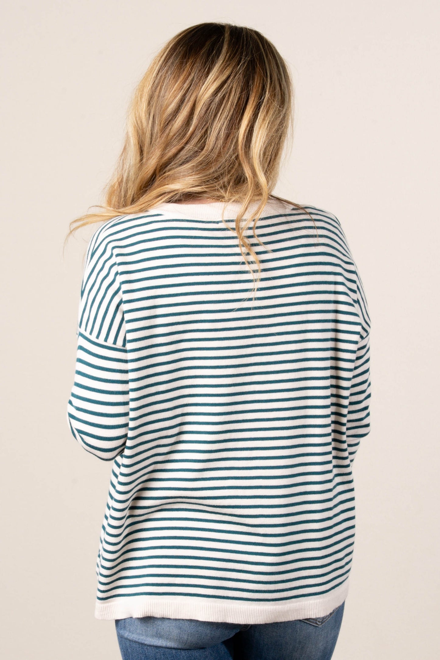 Collins Striped Drop Shoulder Sweater