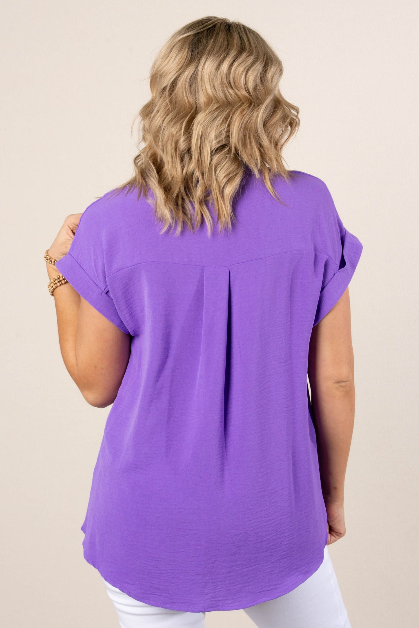 Crinkle Knit Hi-Lo Shirt