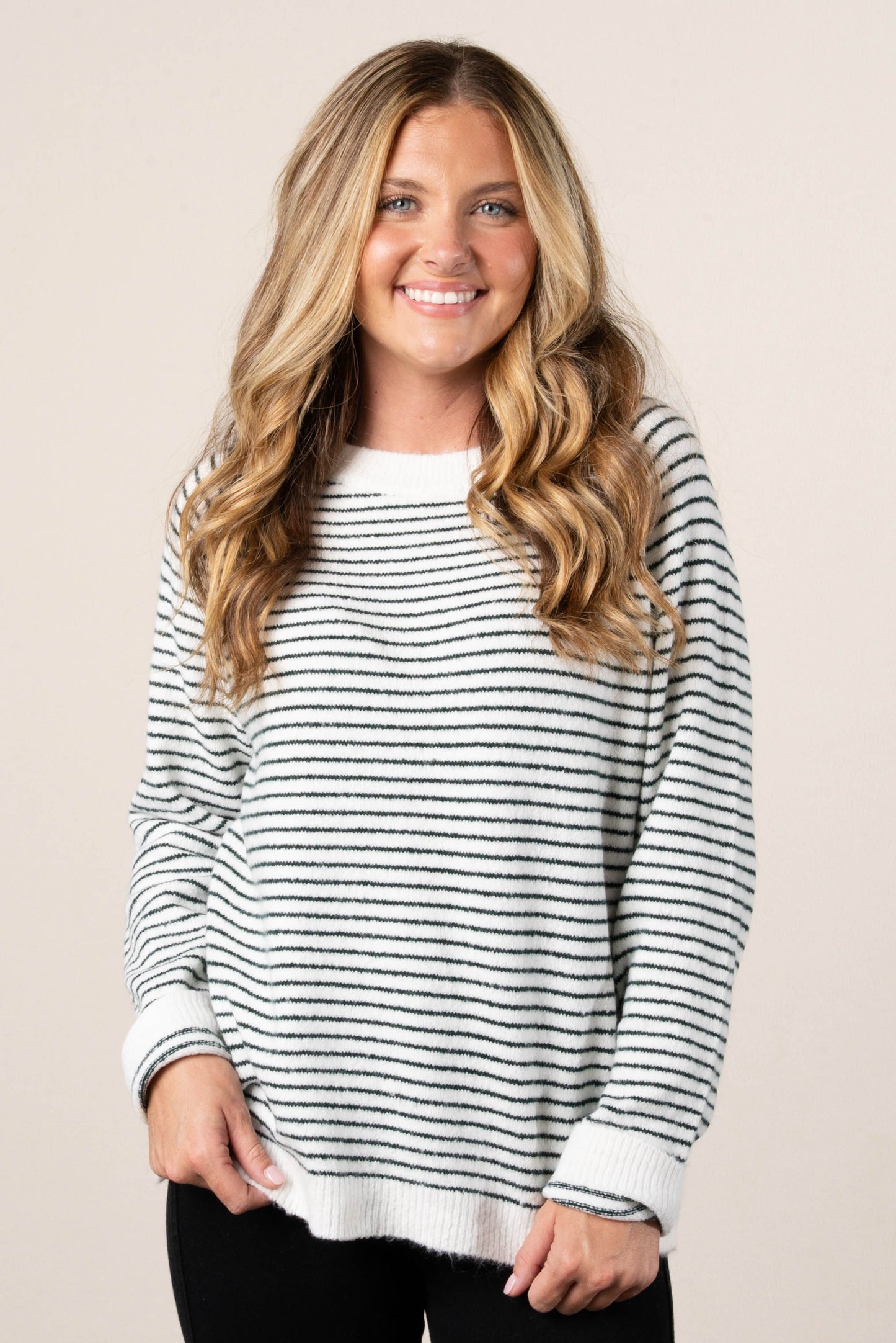 Annie Striped Raglan Sweater