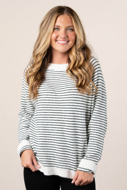 Annie Striped Raglan Sweater