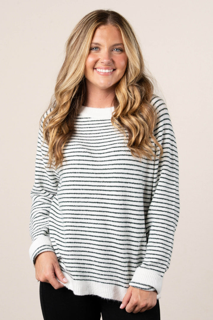 Annie Striped Raglan Sweater