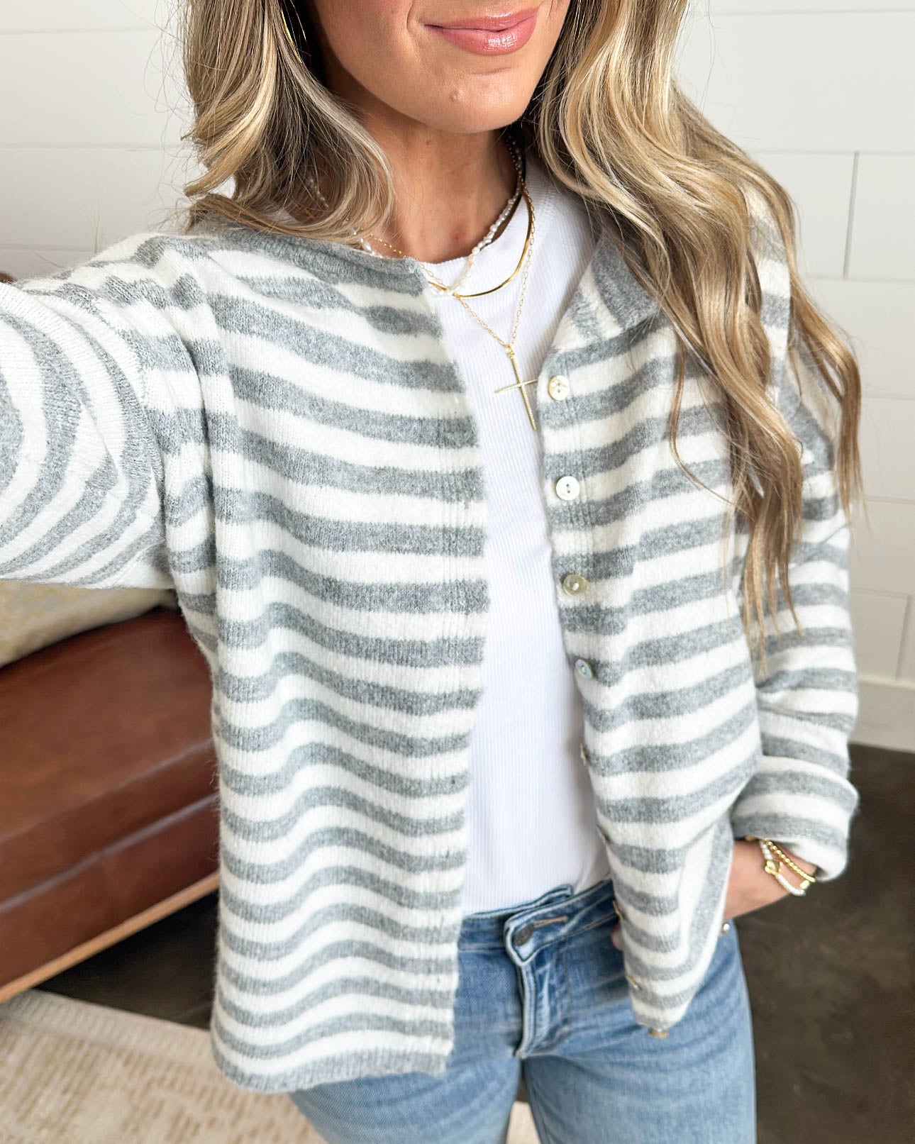 Missy Striped Sweater Cardigan