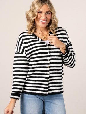 Missy Striped Sweater Cardigan