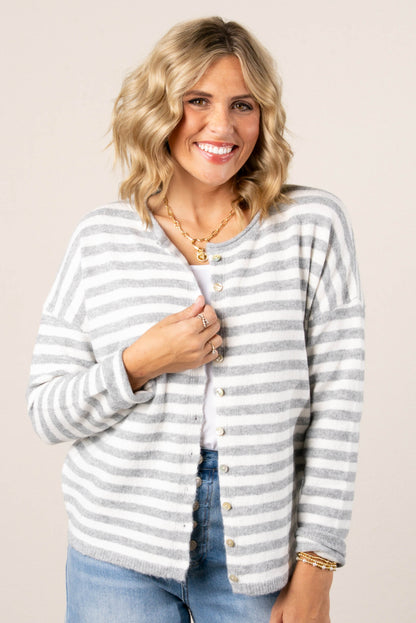 Missy Striped Sweater Cardigan