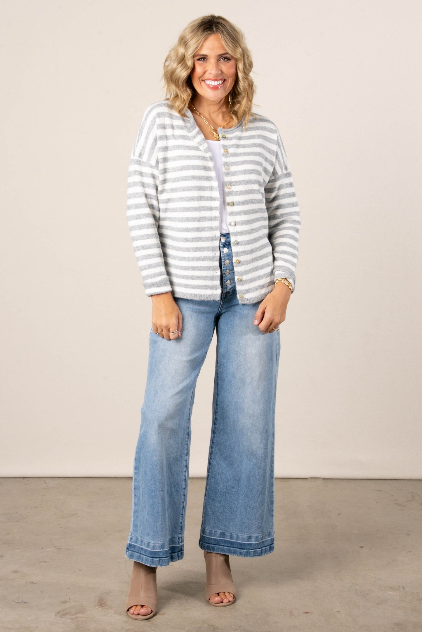 Missy Striped Sweater Cardigan