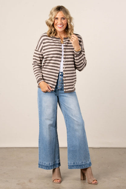 Missy Striped Sweater Cardigan