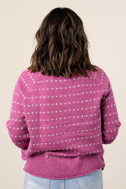 Lexi Dotted Stripe Raglan Sweater