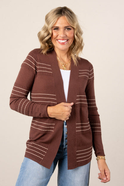 Lilly Stitch Striped Sweater Cardigan