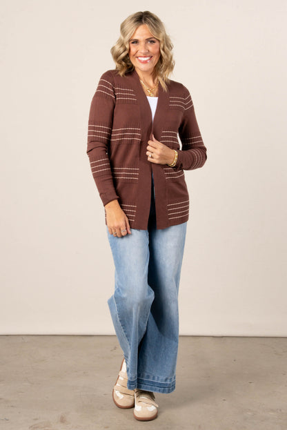 Lilly Stitch Striped Sweater Cardigan