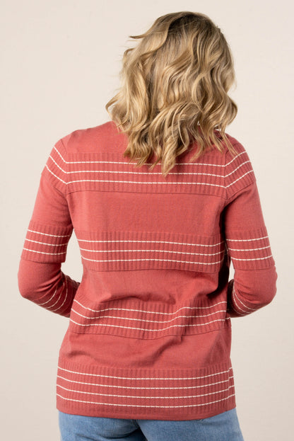 Lilly Stitch Striped Sweater Cardigan