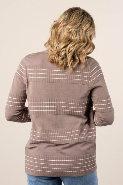 Lilly Stitch Striped Sweater Cardigan