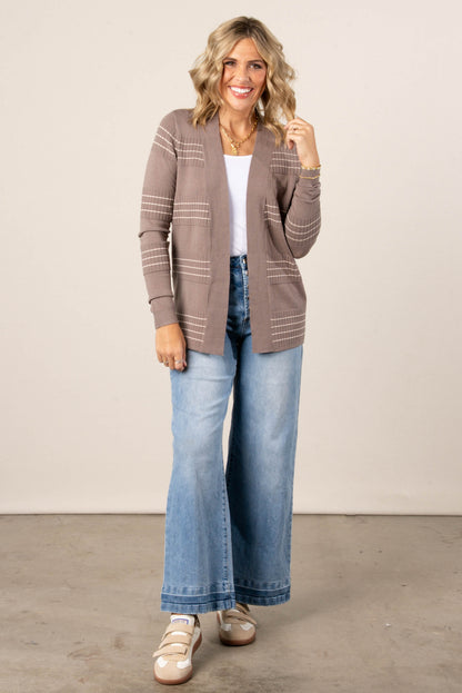 Lilly Stitch Striped Sweater Cardigan