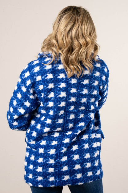 Saylor Houndstooth Boucle Coat