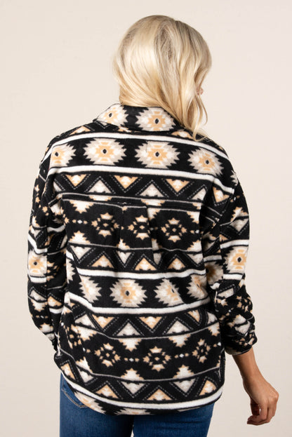 Maya Printed Fleece Shacket