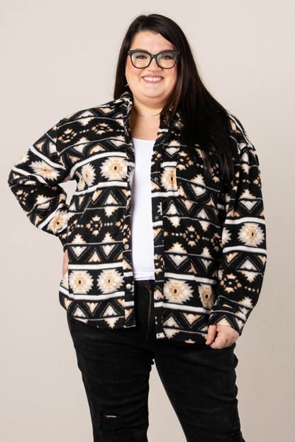Maya Printed Fleece Shacket