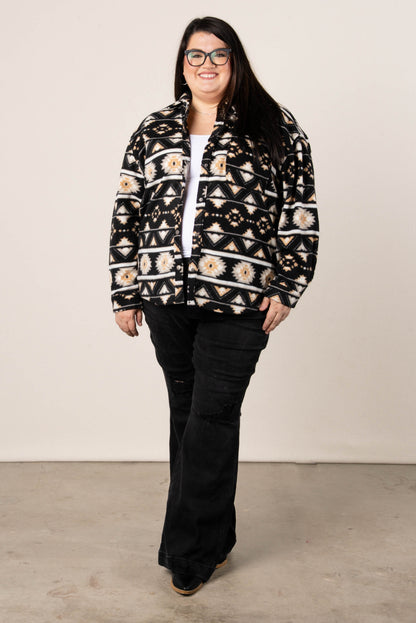 Maya Printed Fleece Shacket