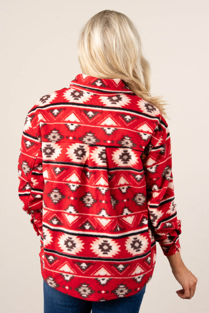 Maya Printed Fleece Shacket