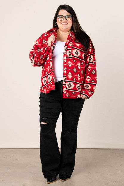 Maya Printed Fleece Shacket