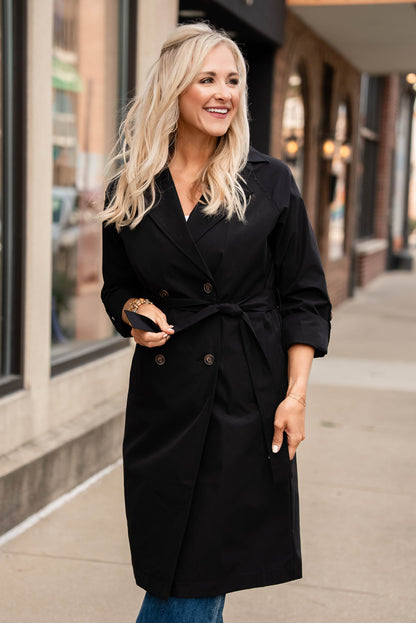 Gracie Double Breasted Belted Trench Coat