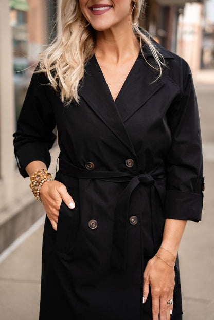 Gracie Double Breasted Belted Trench Coat