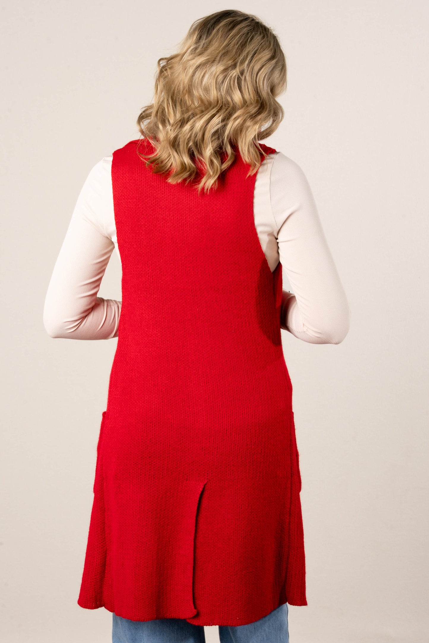 Anna Open Front Sweater Vest