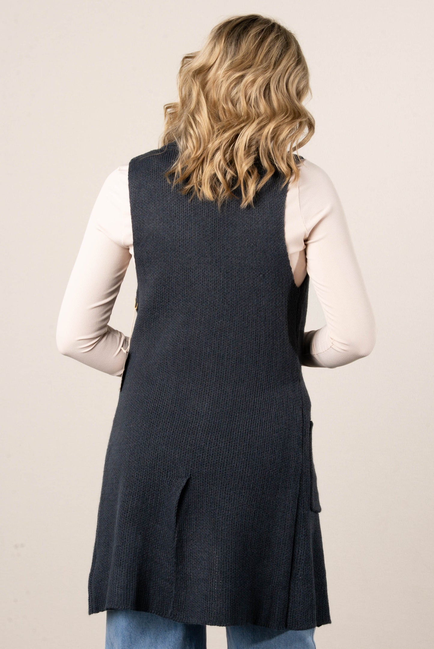 Anna Open Front Sweater Vest
