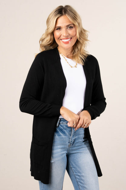 Lara Open Front Raglan Sweater Cardigan