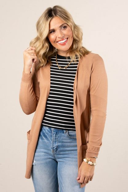 Lara Open Front Raglan Sweater Cardigan