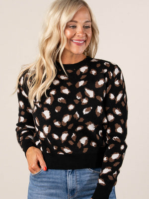 Brianna Leopard Knit Sweater
