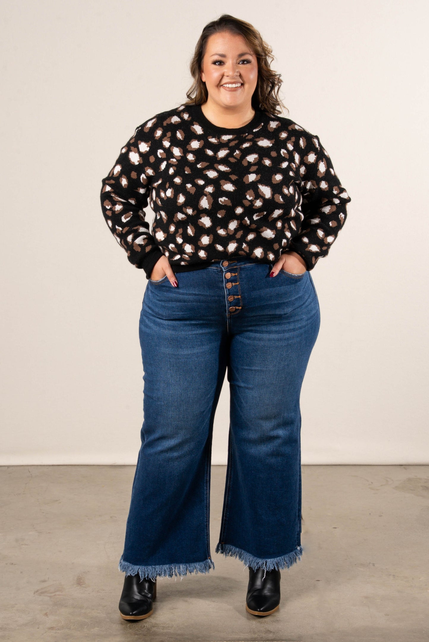 Brianna Leopard Knit Sweater