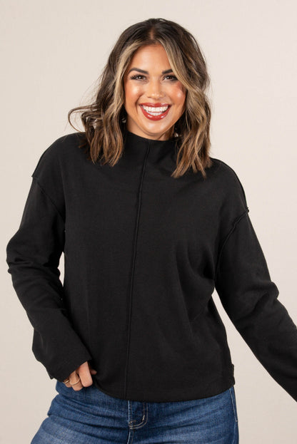 Rosalie Fine Ribbed Exposed Seam Top