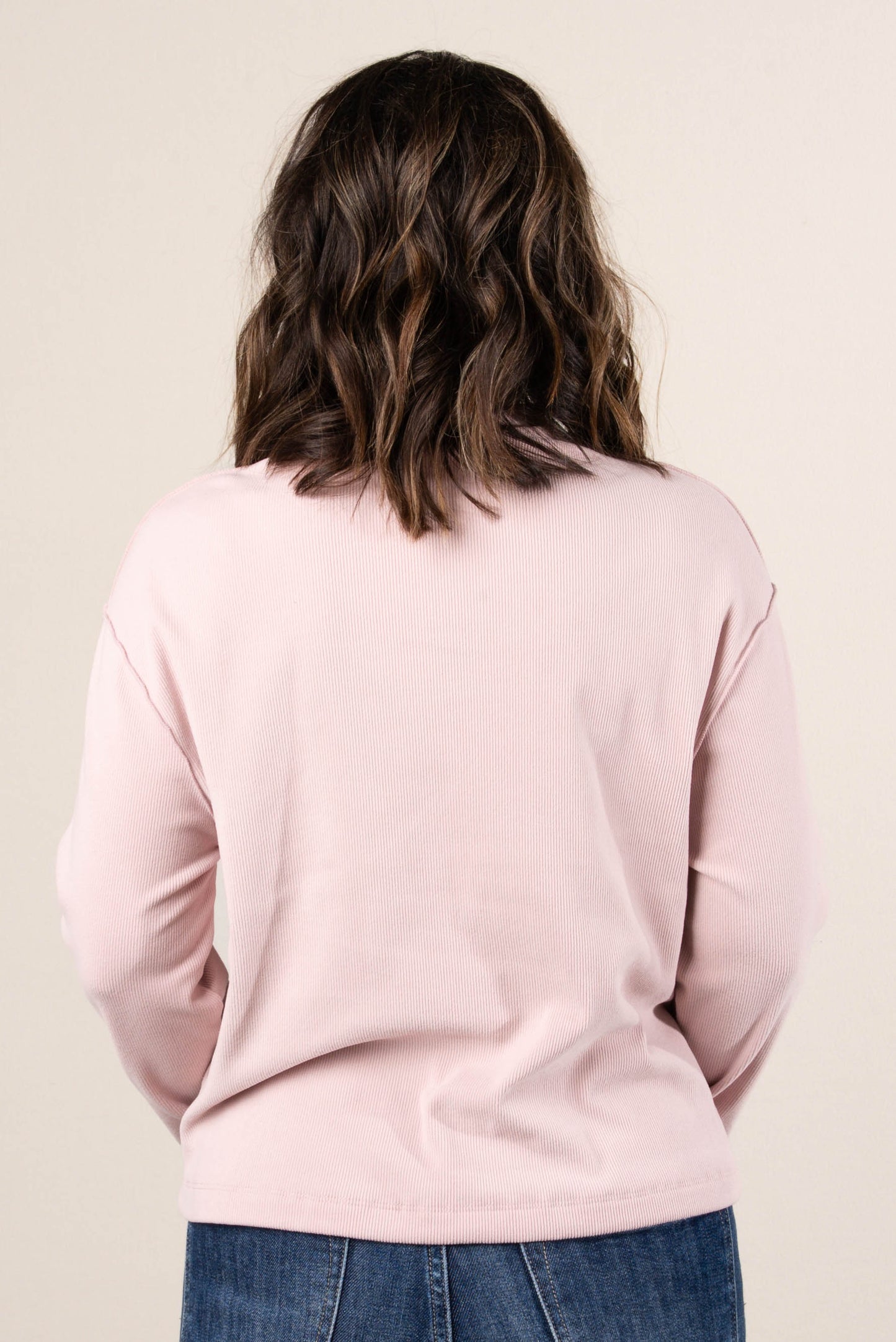 Rosalie Fine Ribbed Exposed Seam Top