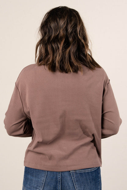 Rosalie Fine Ribbed Exposed Seam Top