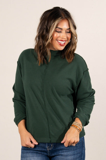 Rosalie Fine Ribbed Exposed Seam Top